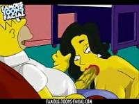 The Simpsons threesome porn video