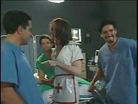 Three men gangbang sexy nurse