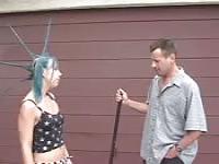 Emo chick gets assfucked