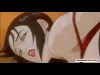 Bondage Japwhore anime gets wax and hot poked