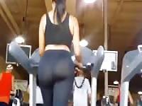 Watching her amazing ass in the gym