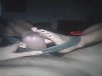 Cum covered teen feet