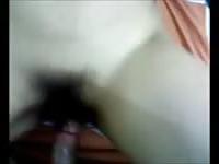 Hairy Thai cunt opened up and fucked hard