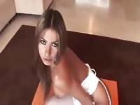 Big Boob Latina MILF Esperanza Gomez in white lingerie