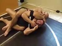 Wrestling on to cock